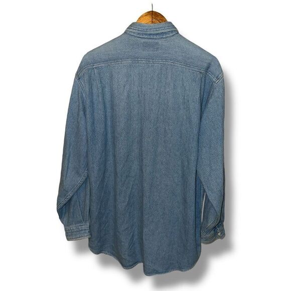 90s Abercrombie & Fitch Oversized Denim Work Shirt Sz M - Picture 7 of 7